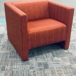 Steelcase Davos Lounge Chair (Red Striped)