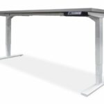 OFCHite  Adjustable Height Desk With White Base