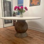 CB2 Round Dining Table 6-8 chairs