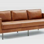 West Elm Leather 2-Piece Reversible Sectional