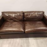 Crate and barrel leather sofa