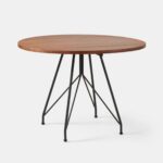 CB2 Round Industrial Wood Table
