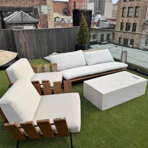CB2 Outdoor Sofa and Chairs Set