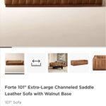 CB2 / Saddle sofa Forte Extra-Large Channeled Leather Sofa