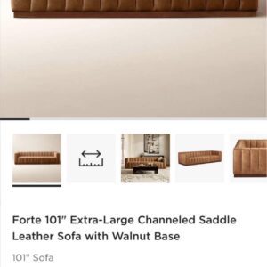 CB2 / Saddle sofa Forte Extra-Large Channeled Leather Sofa