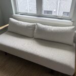 CB2 Una Ivory Boucle Sleeper Sofa