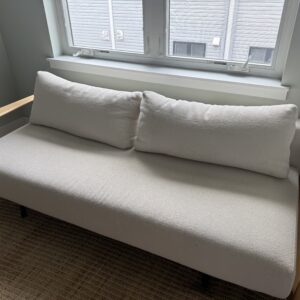 CB2 Una Ivory Boucle Sleeper Sofa