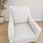 CB2 Curvo Modern White Upholstered Sofa Set